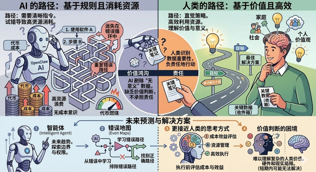 AI与人类的差异：路径、价值与未来的反思